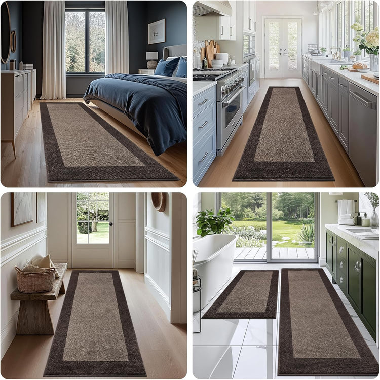Machine Washable Kitchen Rug 32" x 48", Non Slip Indoor Door Rug, Absorbent Entrance Runner Rug for Bedroom, Hallway, Bathroom, Floor