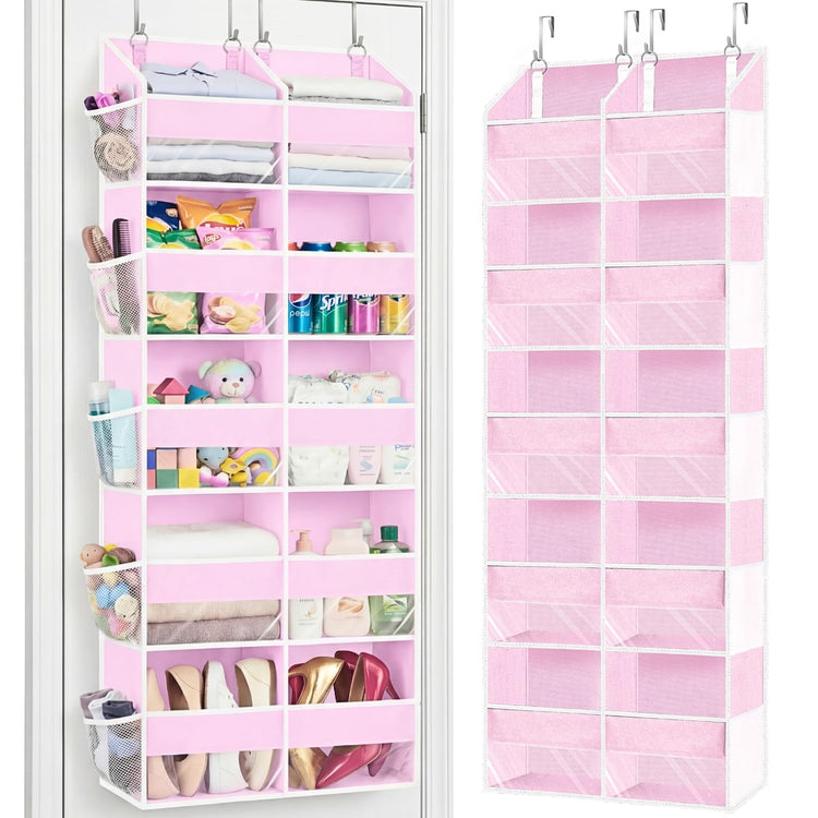 Pink Over The Door Organizer 5 Tiers
