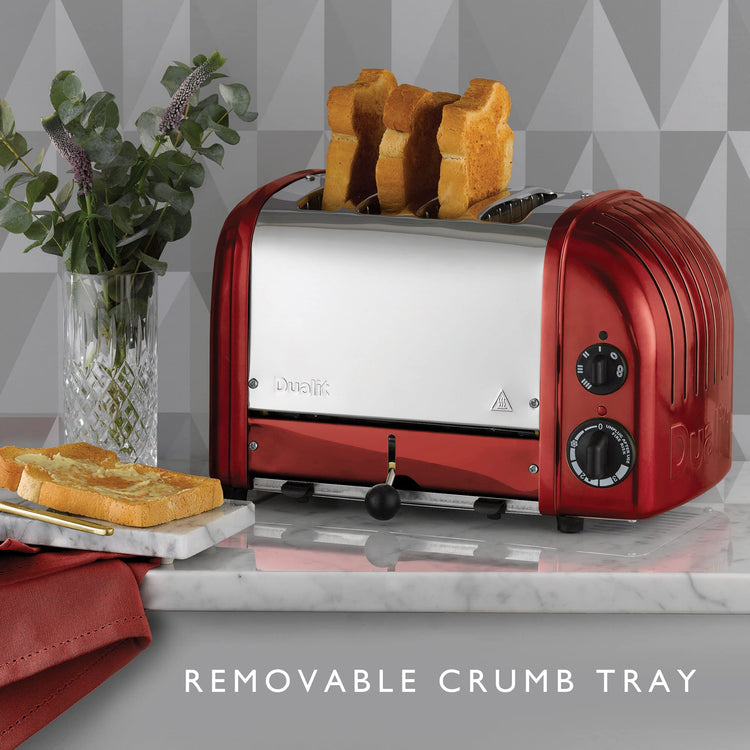 Classic 4 Slice NewGen Apple Candy Red Toaster
