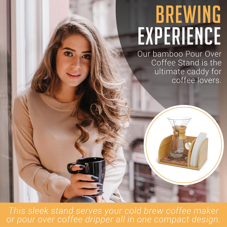 Pour Over Caddy for Chemex Bodum Cosori Coffee Makers Cork