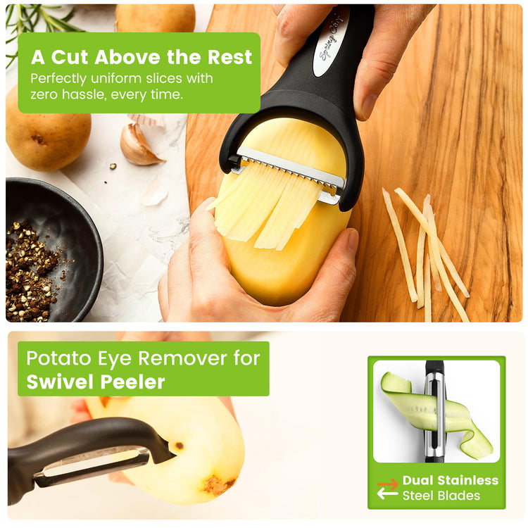 Swivel Potato Peeler & Julienne Vegetable Peeler w (2 Count)