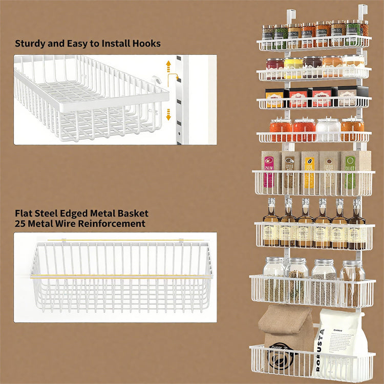White Over The Door Pantry Organizer