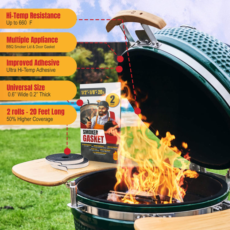 XXL 20 FT Grill Gasket for Smokers (2 Count)