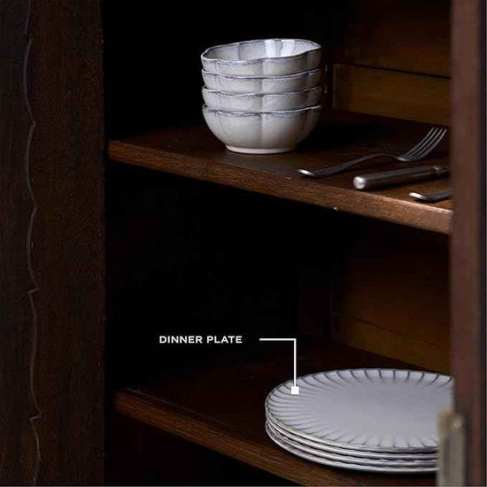 Serax White Dinner Plates | Inku Tableware by Sergio Herman | Dishes Set for 4 | Stoneware Microwave Safe Plates | Dish Set | Farmhouse Kitchen and Dinnerware Sets | Luxury, Family and Party