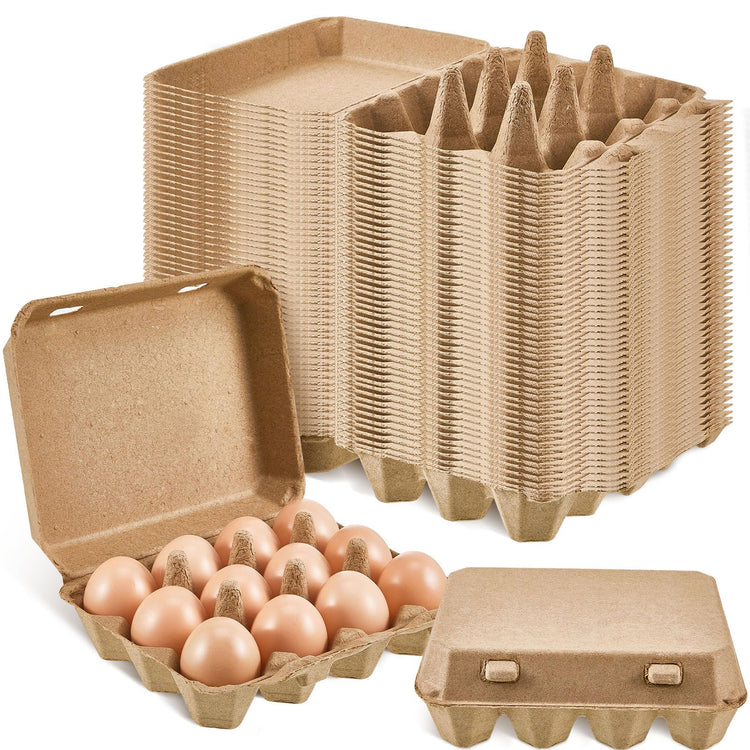 50 Pcs Egg Cartons Bulk 3x4 Style Egg Storage Containers Holder for Fresh Duck Quail Storage Kitchen Family Farmhouse (50 Count)