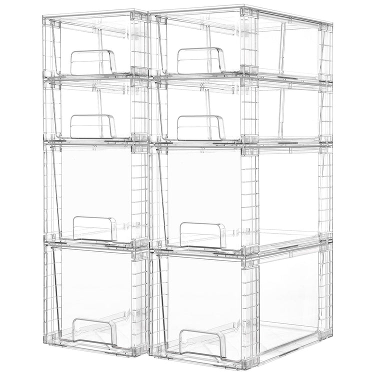 Clear Stackable Storage Drawers (8 Count)