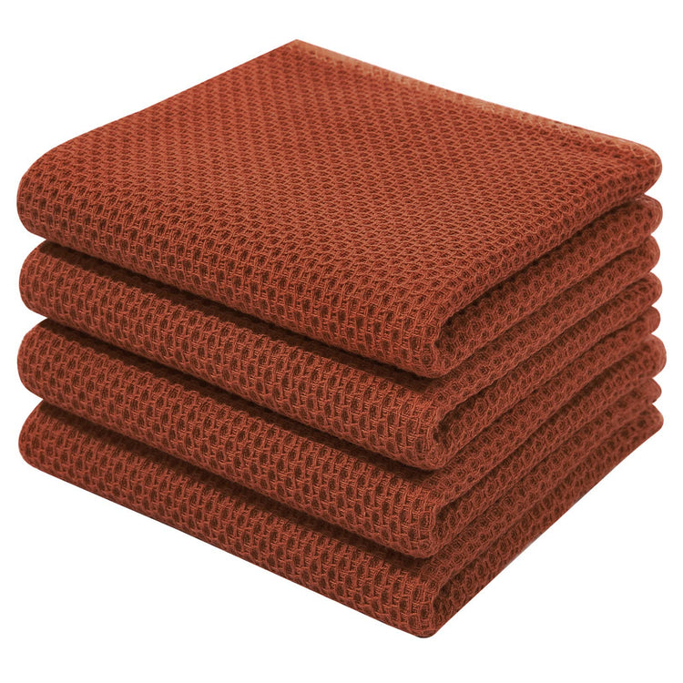 100% Cotton Waffle Weave Kitchen Dish Towels 4 (4 Count)
