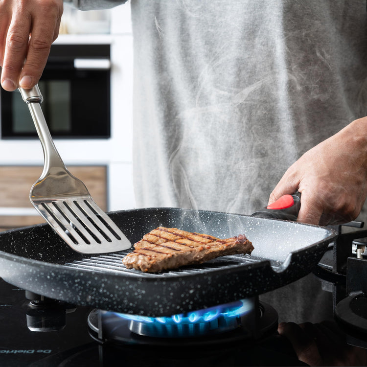 Grill Pan for Indoor Cooking 11Inch Nonstick Square Grill Pan