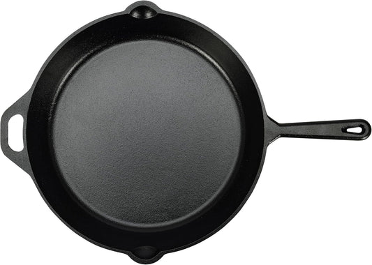 Amazon Basics Pre-Seasoned Cast Iron Skillet, Oven Safe, Even Heating, Heavy-Duty & Large, 15-Inch, Black - Nestoria