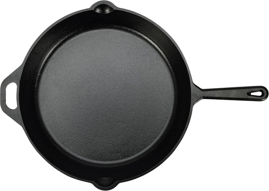 Amazon Basics Pre-Seasoned Cast Iron Skillet, Oven Safe, Even Heating, Heavy-Duty & Large, 15-Inch, Black - Nestoria
