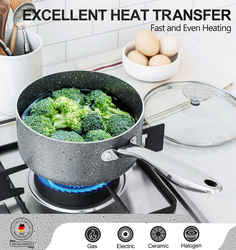 Sauce Pan with Lid (3 Count)