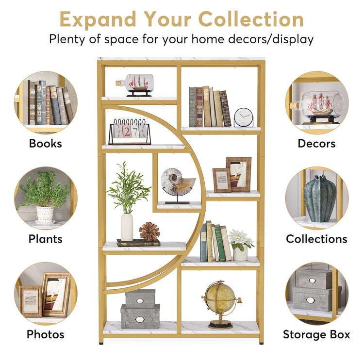 Bookshelf Industrial Etagere Bookcase (2 Count)