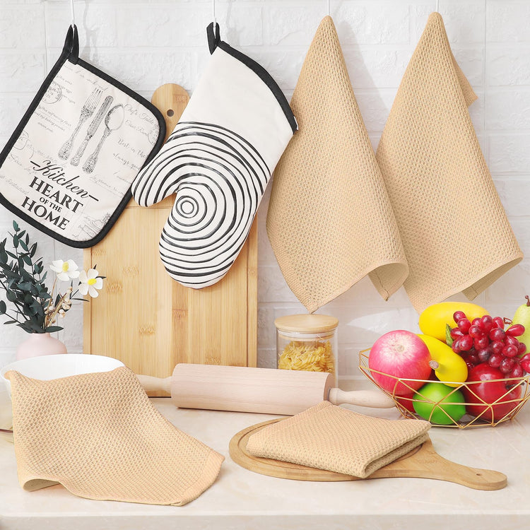 100% Cotton Waffle Weave Kitchen Dish Cloths 6 (6 Count)