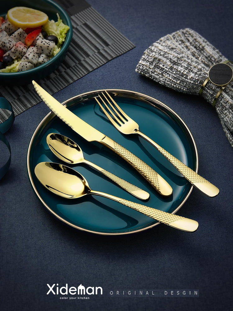 16 Pc Champagne Gold Hammered 18 (4 Count)