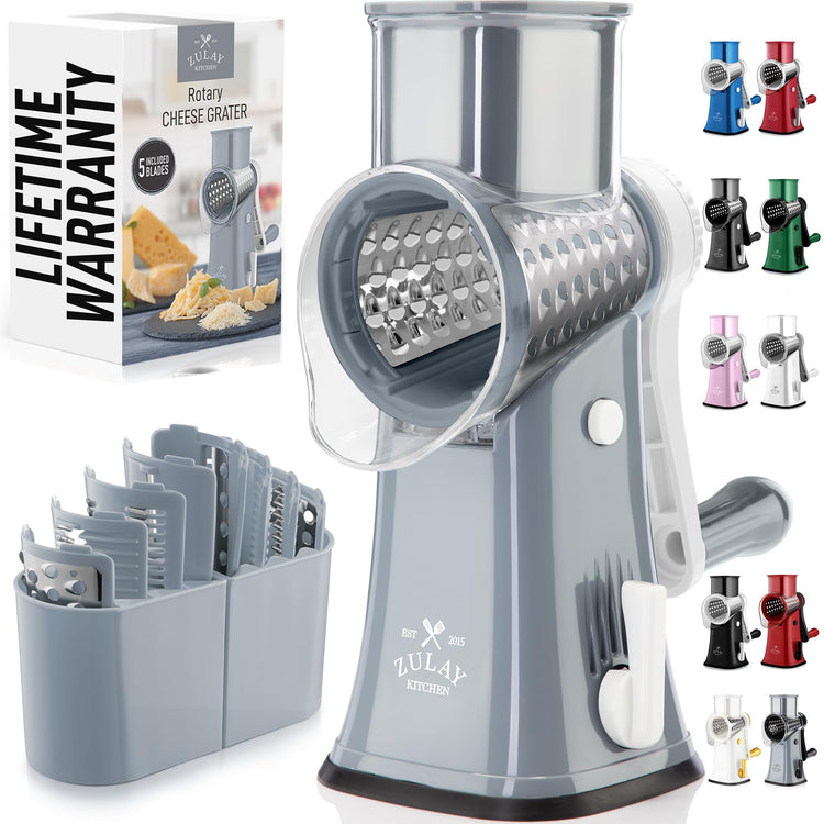Rotary Cheese Grater 5 Blade Cheese Shredder