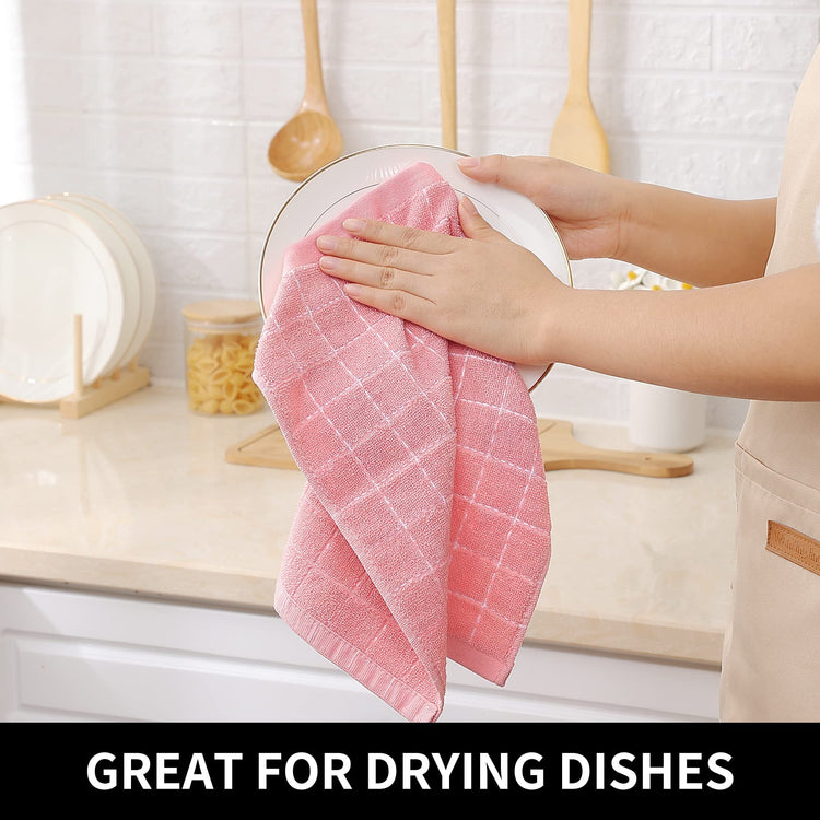 100% Cotton Terry Kitchen Dish Cloths (8 Count)