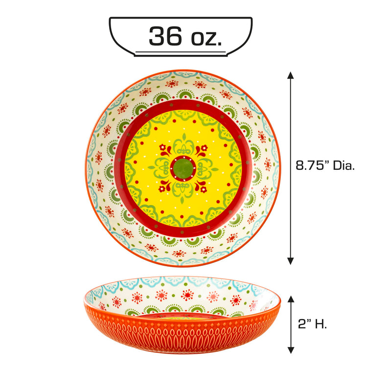 Morocco 36 OZ Shallow Dinner Bowls (Morocco)