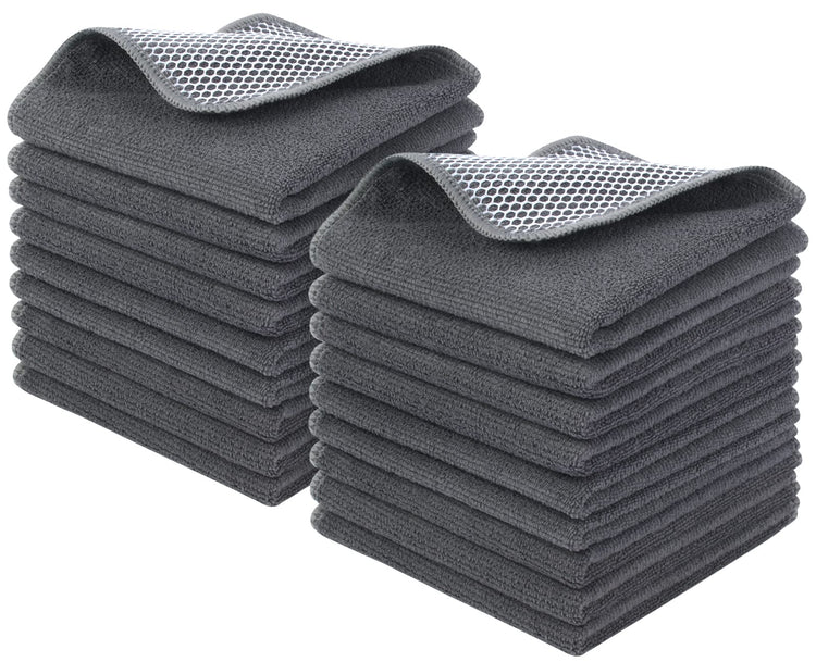 Dish Cloths for Washing Dishes with Scrub Side (18 Count)
