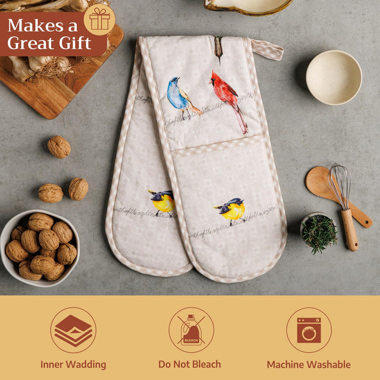 Double Oven Mitts 100% Cotton Double Oven Glove