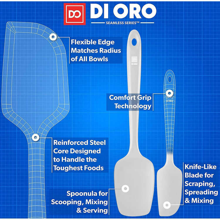 DI ORO Silicone Spatula Set (5 Count)