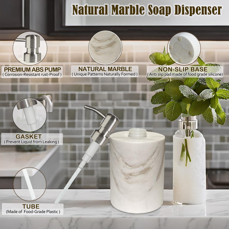 Marble Soap Dispenser (5.5 Fl Oz)