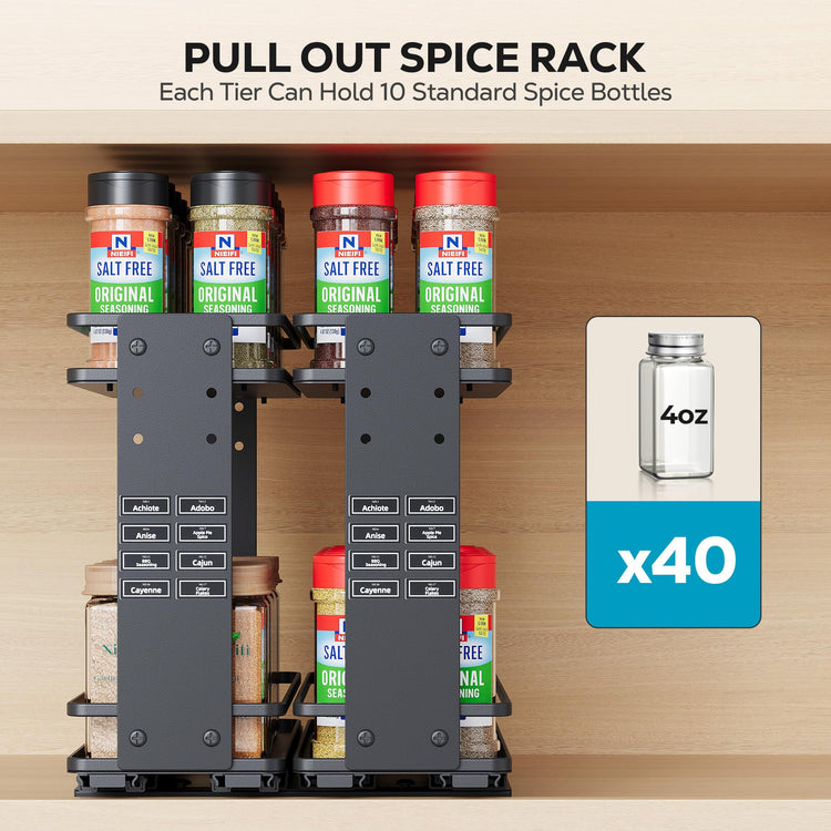 Pull Out Spice Rack Organizer (2 Count)