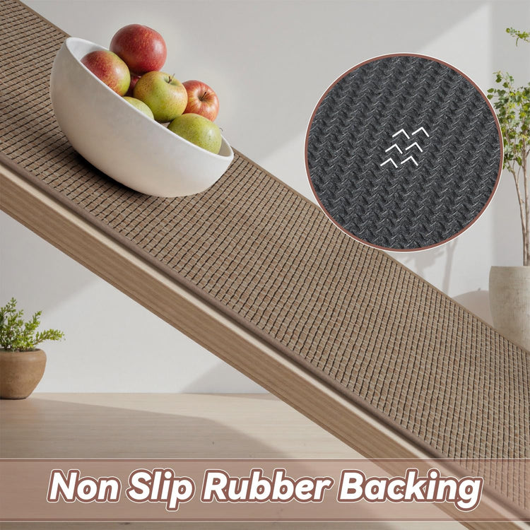 PADOOR Kitchen Runner, Rubber Backed Kitchen Runner Rugs Non Skid Washable, Super Absorbent Kitchen Mats for Floor Front of Sink, 20"x70" Brown