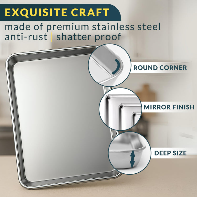 Stainless Steel Cookie Sheet Set of 3 (3 Count)