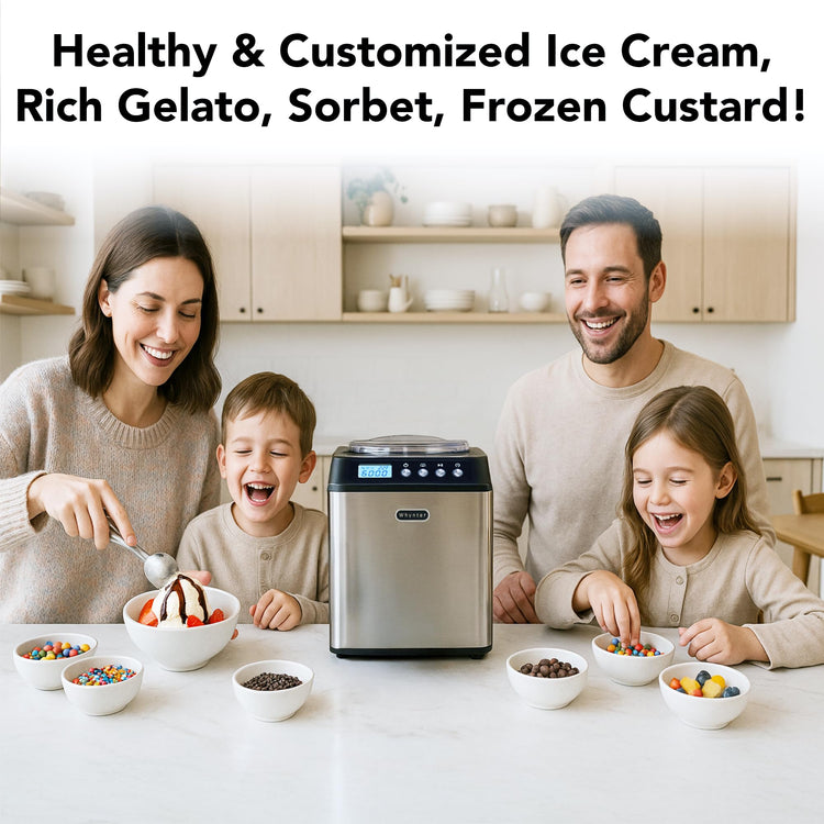 Ice Cream Maker Machine Automatic 2.1 Qt. Upright with Built
