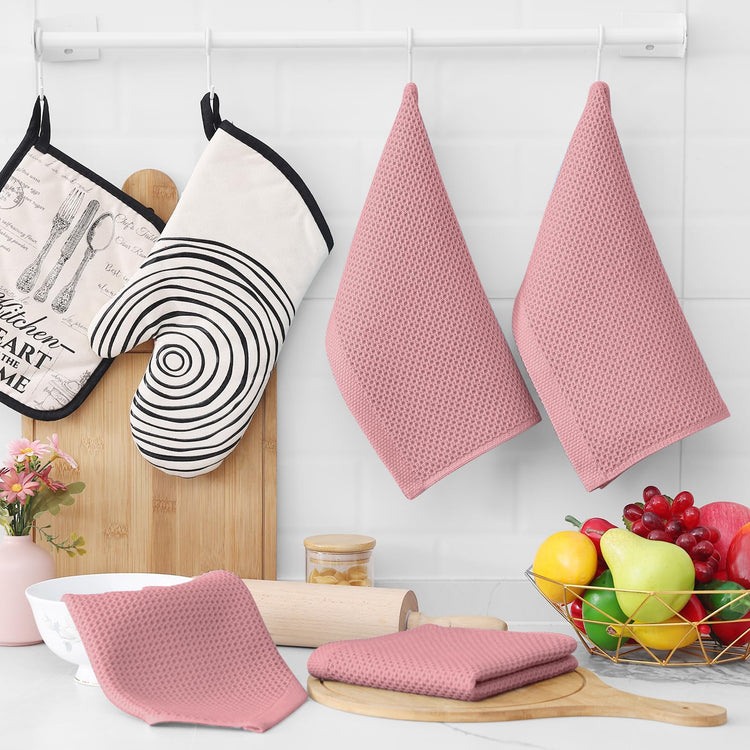 100% Cotton Waffle Weave Kitchen Dish Cloths 12 (12 Count)