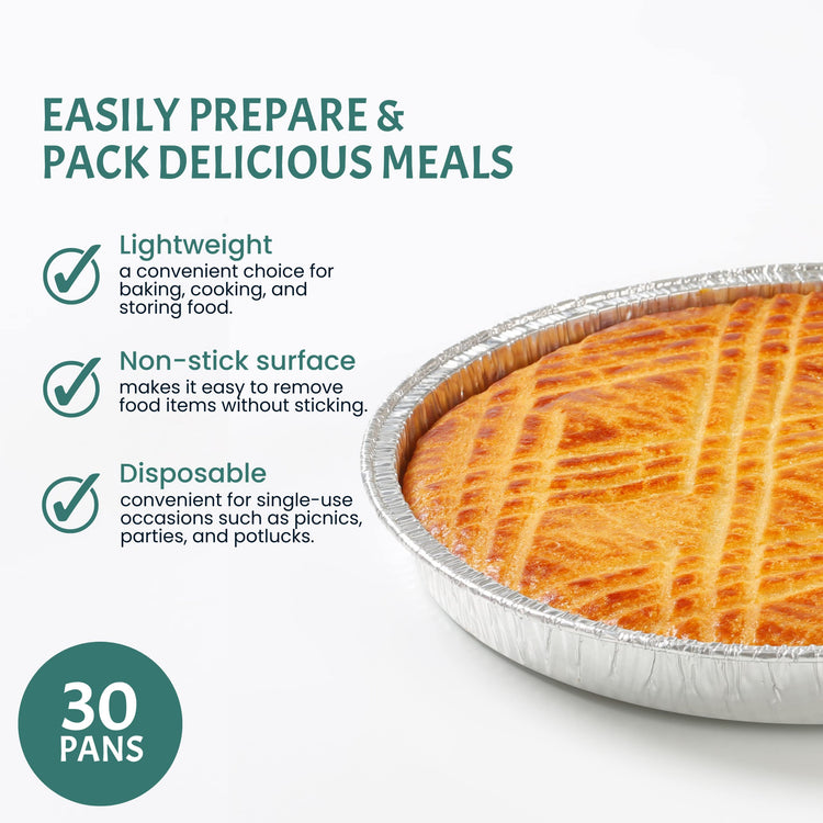 Round Aluminum Pans with Lids