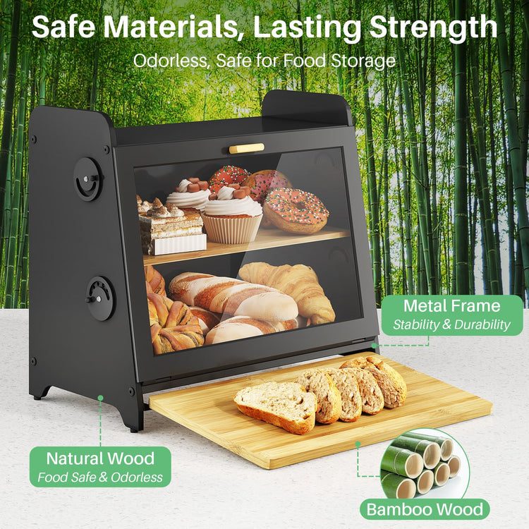 Airtight Bread Box for Kitchen Countertop