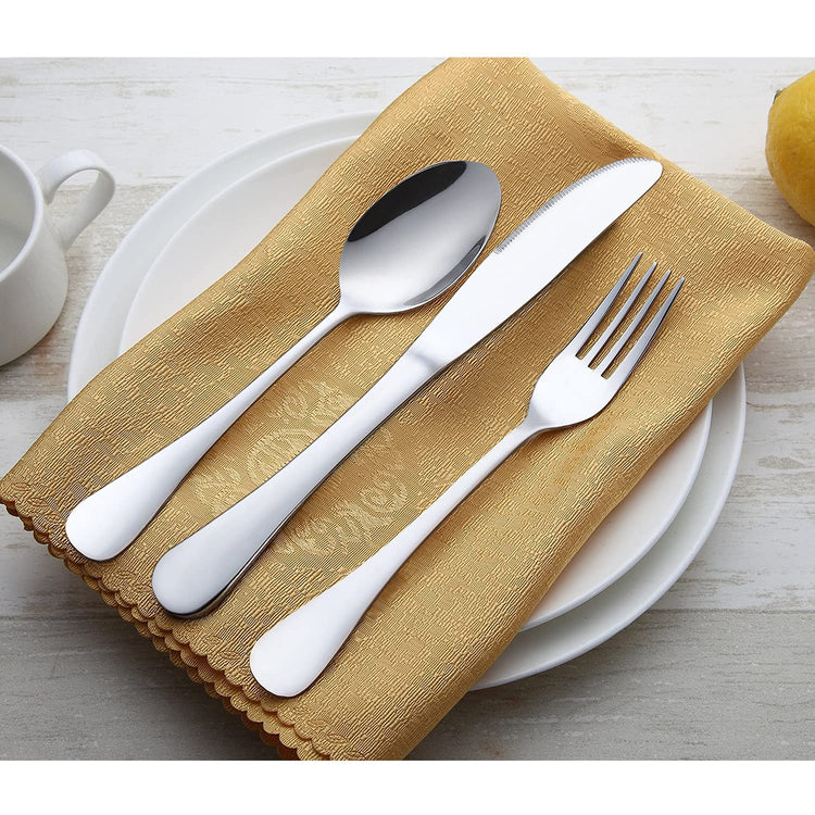 68 Pieces Silverware Set with Serving Utensils