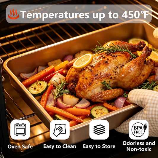 3 Pack Roasting Pan Set