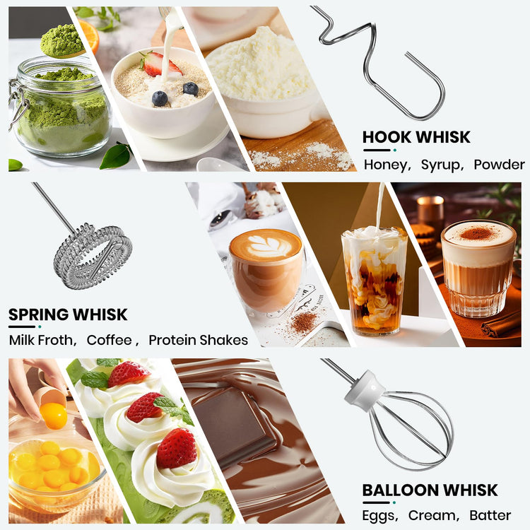 Milk Frother Handheld Rechargeable