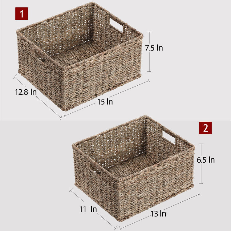 Large Wicker Baskets for Storage (2 Count)