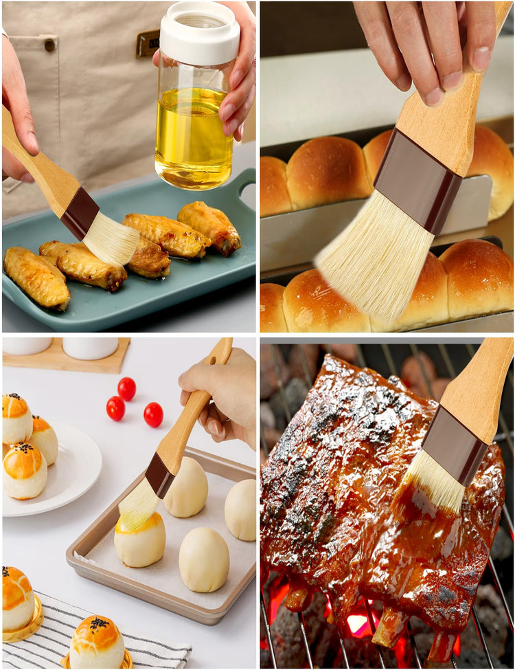 Natural Boar Bristle Pastry & Basting Brush (2 Count)