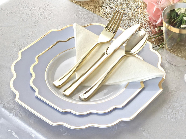 OCCASIONS FINEST 320 Piece Disposable Dinnerware Set for 40 Guests
