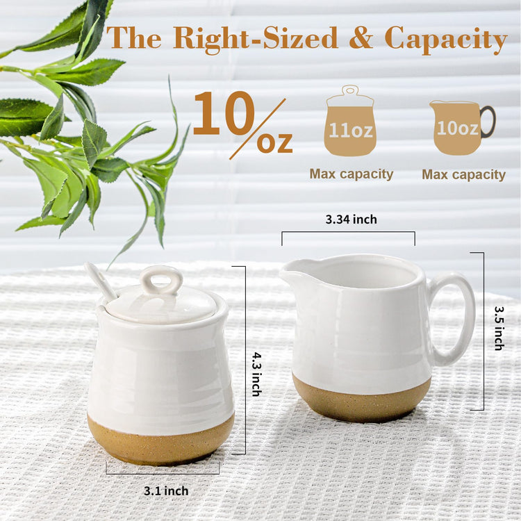 Ceramic Sugar and Creamer Set (10 Ounce)