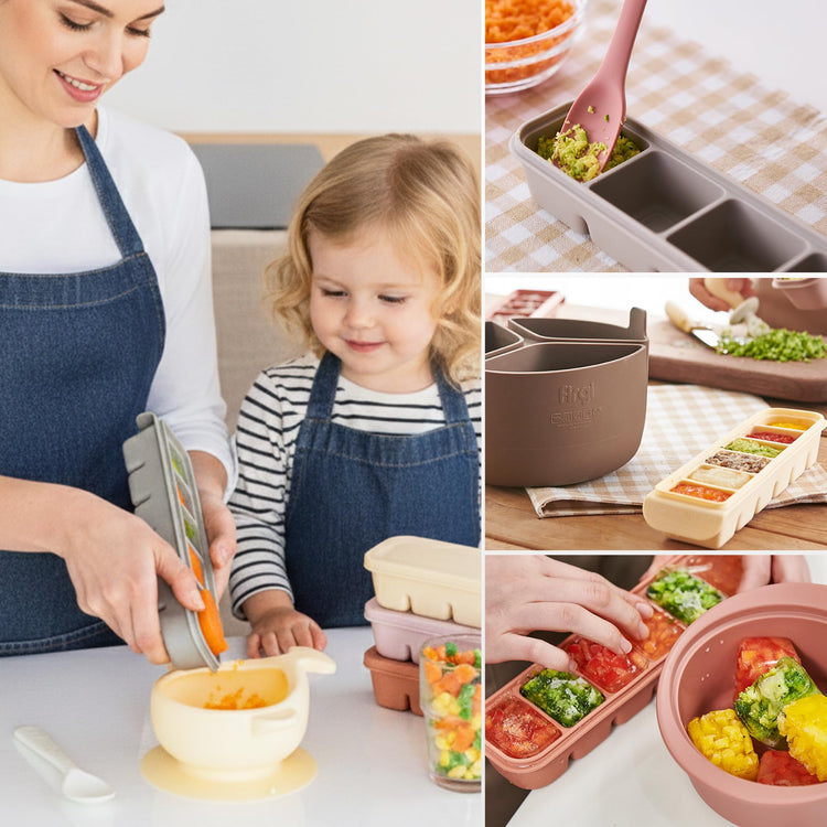 1 oz 6 Sections Silicone Ice Cube Freezer Tray with Lid