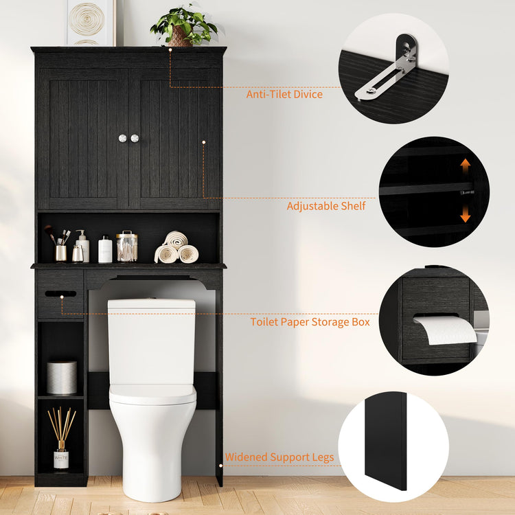 23.6 Inches Wide Toilet Rack with Over The Toilet Storage Cabinet
