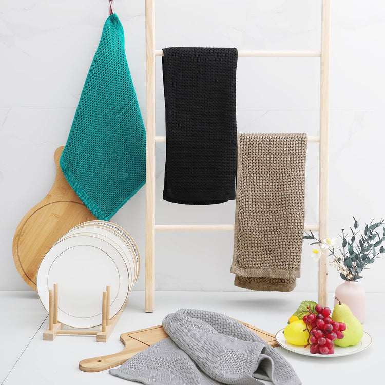 100% Cotton Waffle Weave Kitchen Dish Towels 8 (8 Count)
