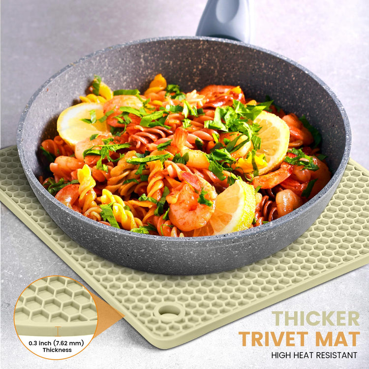 Silicone Trivet Mats 4 Heat Resistant Pot Holders Multipurpose Non