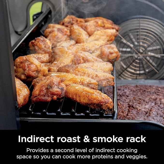 Ninja FlexFlame, Grill and Smoker, Electric and Propane Grill, Roaster, BBQ Grill, 5-in-1 Cooking System, 3 Burner, Digital Control, Outdoor Cooking, Griddle, Pizza Maker, Stainless Steel, PG301