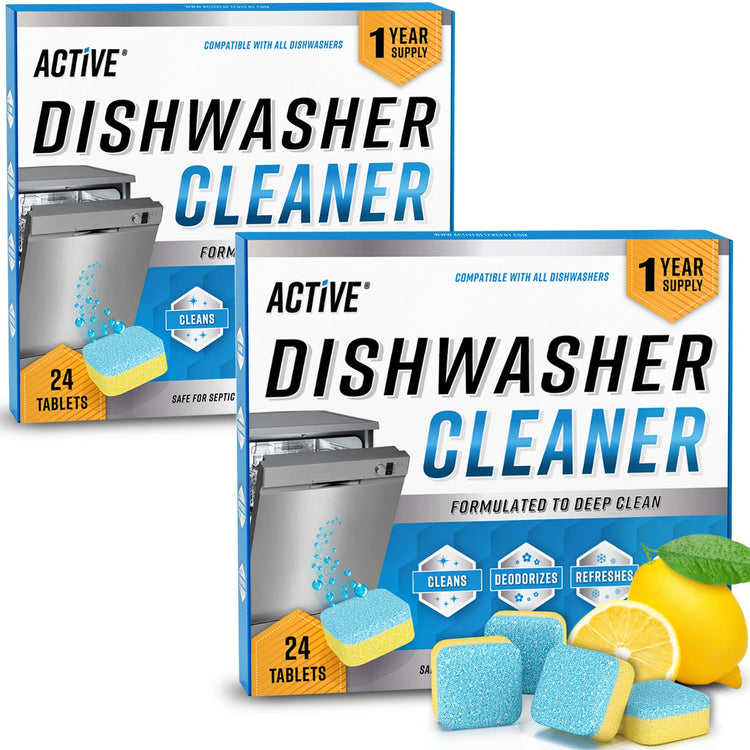 Dishwasher Cleaner Deodorizer Tablets 48 Pack (48 Count)