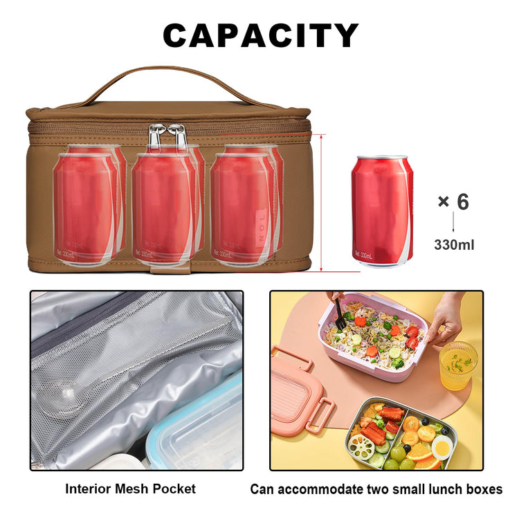 NOL Small Lunch Bag Mini Lunch Box Insulated Lunch Bag for Men