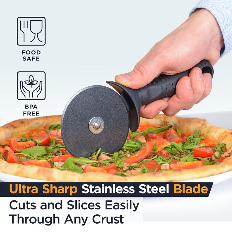 Lux Heavy Duty Pizza Cutter With Wheel Slicer