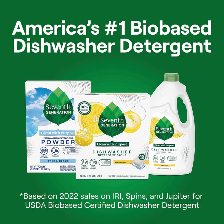 Dishwasher Detergent Packs Lemon scent 2 Pack for sparkling dishes Dishwasher tabs 45 count (90 Count)