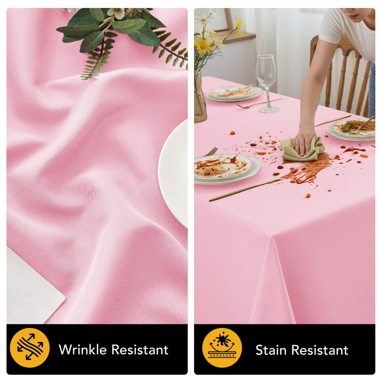 6 Pack Pink Tablecloths for Square Tables