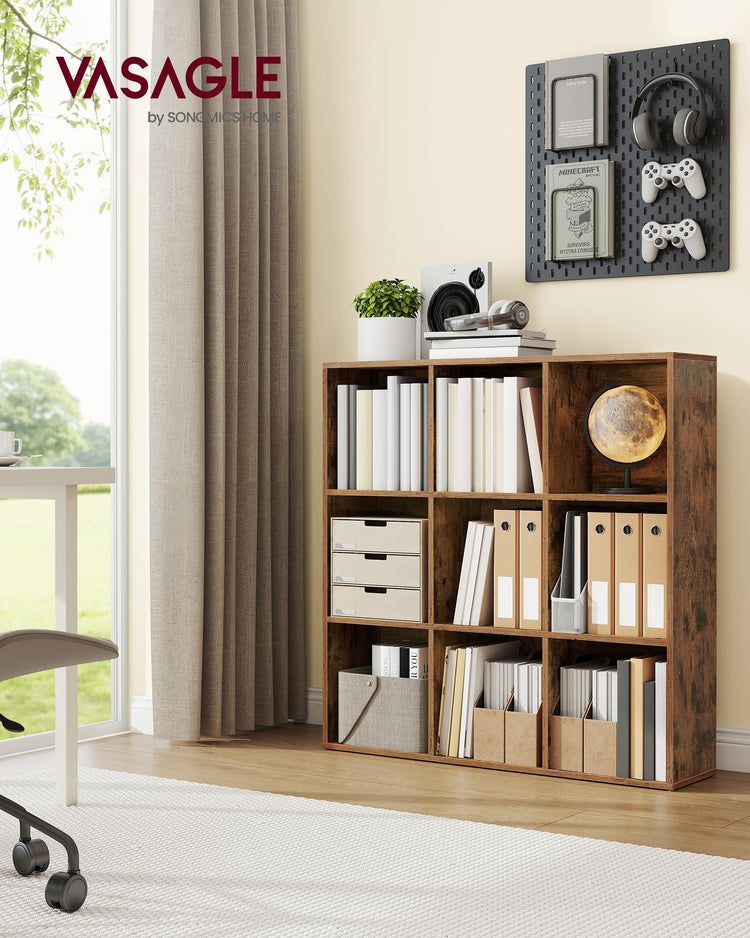 Bookcase Cube Shelf with 9 Compartments